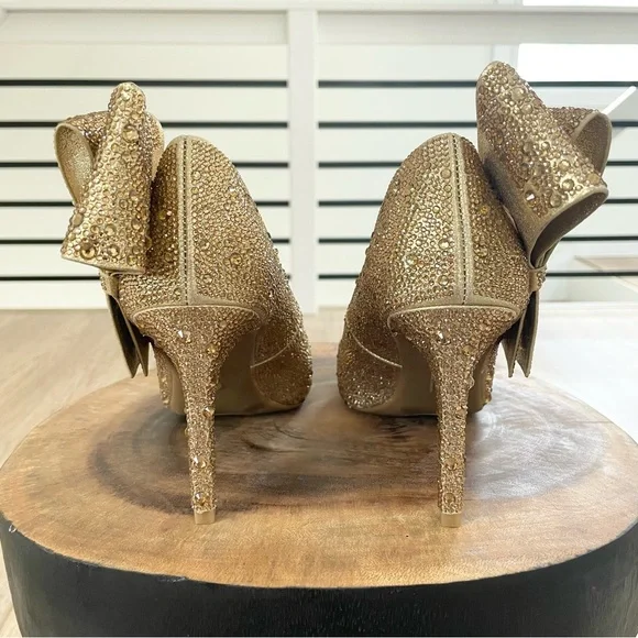 NWT 6.5 7.5 bow INC International concepts sparkly heels - Picture 10 of 13